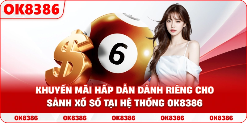 Banner khuyến mãi hấp dẫn dành riêng cho sảnh Xổ số tại hệ thống OK8386